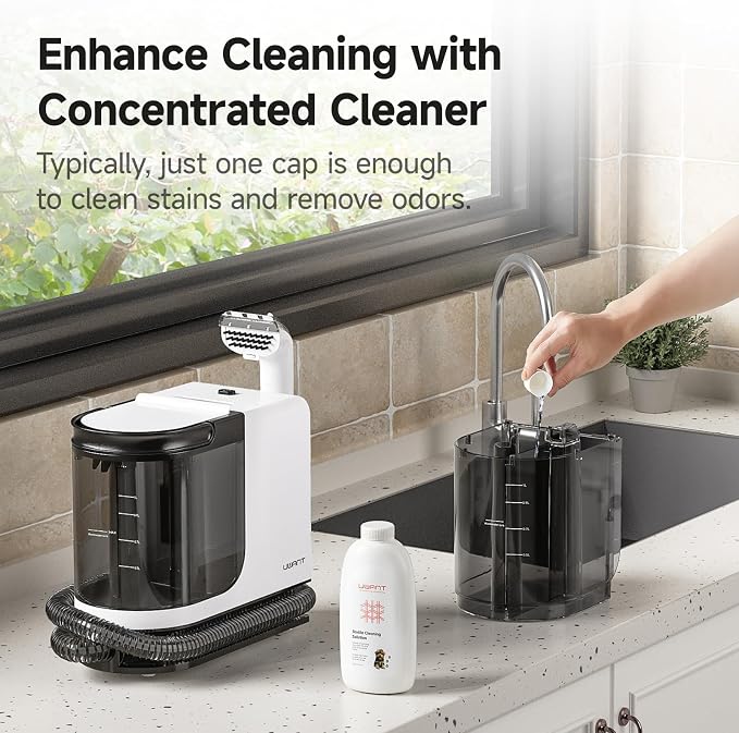 uwant Portable Carpet Cleaner with 18Kpa Powerful Suction | Low Noise Carpet Cleaner Machine for Pets, Portable Upholstery Cleaner Machine with Cleaning Tools for Cars Sofa Couch
