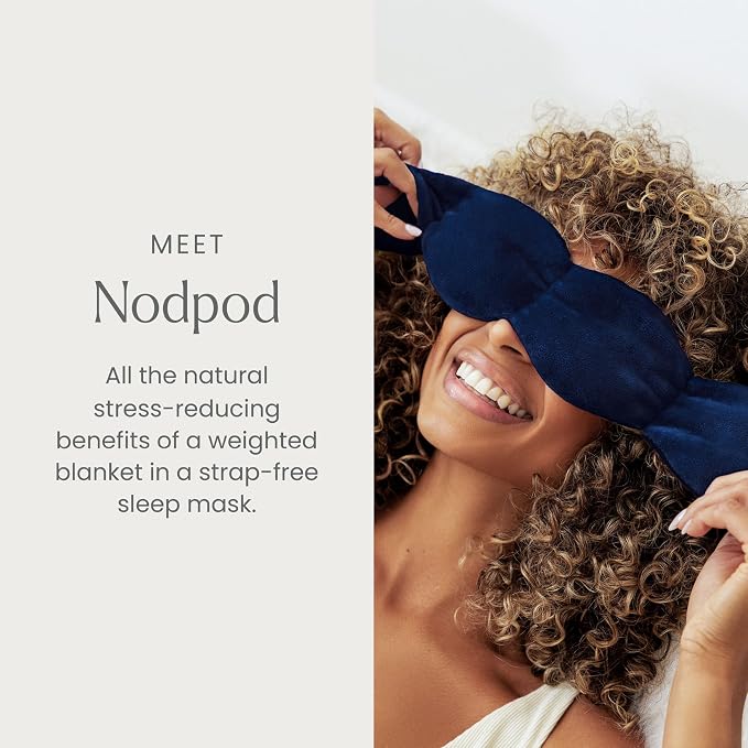 Nodpod Gentle Pressure Sleep Mask | Patented Light Blocking Design for Sleeping, Traveling & Relaxation - Midnight
