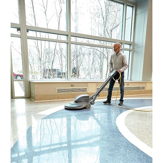 3M Buffer Floor Pad 5100, Red, 20", 5/Case | Removes Soil, Scratches, Scuff Marks, and Black Shoe Heel Marks