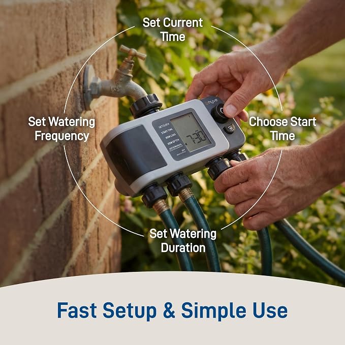 Orbit B-hyve XD 4-Port Smart Hose Watering Timer with Wi-Fi Hub - App Controlled Irrigation Timer - Smart WeatherSense Auto Watering - Multi Valve Yard Irrigation System - 24639