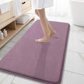OLANLY Memory Foam Bathroom Runner Rug 47x20, Absorbent Long Mat, Deep Plum | Soft Quick Dry Bath Mat Rugs, Non-Slip, Machine Washable Mat for Bathroom Floor, Tub and Shower, Home Decor Accessories