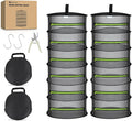 Yesker 6 Layer Herb Drying Rack Hanging Mesh Net Foldable Plant Drying Racks 24" w Green Zipper Pruning Shears Dryer Hanging Rack for Herbs Seed Bud Fruit Clothes Grow Tent Closet Garden Outdoor 2 PCS | 24" w Green Zipper Pruning Shears Dryer Hanging R...