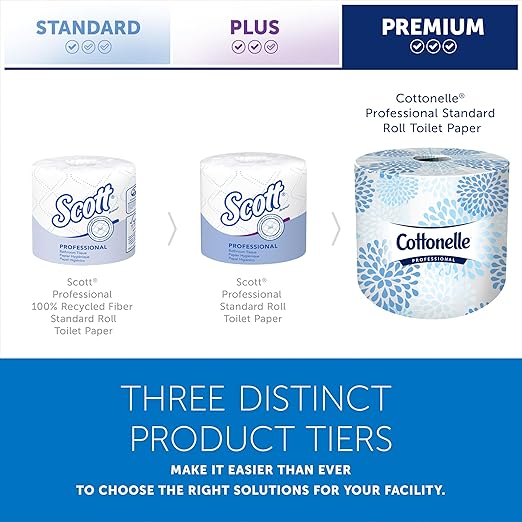 Cottonelle Professional Standard Roll Bulk Toilet Paper (17713), 2-Ply, White (60 Rolls of 451 Sheets, 27,060 Sheet Total)