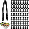 Tessco for you 200 Pcs Plastic Tongs for Serving Bulk, 9 Inch Plastic Disposable Serving Tongs, Heavy Duty Salad Tong for Kitchen, Buffet, BBQ, Events & Catering (Black)