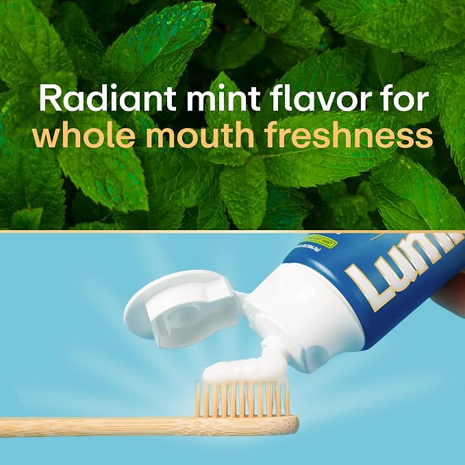 Lumineux 10% Nano Hydroxyapatite Whitening Toothpaste, 3.75 oz, 2 Pack | Fluoride free gentle formula, clinically supported NASA-developed nHA that remineralizes for strong enamel & bright teeth