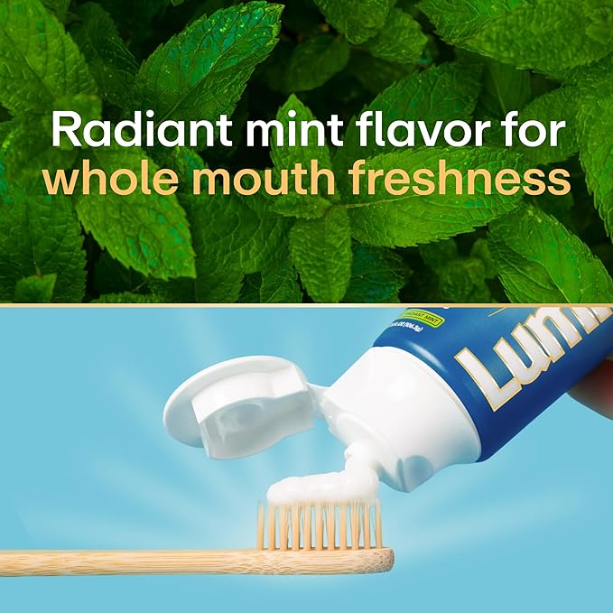 Lumineux 10% Nano Hydroxyapatite Whitening Toothpaste, 3.75 oz | Fluoride free gentle formula, clinically supported NASA-developed nHA that remineralizes for strong enamel & bright teeth