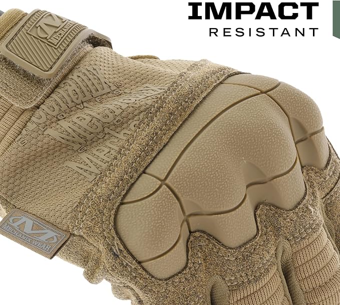 Mechanix Wear: M-Pact 3 Tactical Work Gloves, Touchscreen Capability, Synthetic Leather Gloves, Finger Reinforcement and Impact Protection, Work Gloves for Men (Coyote Brown, Small)
