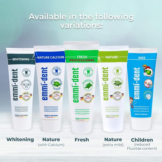 Emmi-dent Ultrasonic Toothpaste with Nano-Bubbles and Reduced Fluoride Content (Kids, 5 Pack)