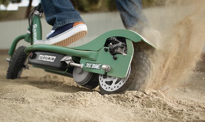 Razor RX200 Electric Off-Road Scooter for Kids Ages 13+ - Lightweight, Steel Frame, 24V Rechargeable Battery, Up to 12 MPH, Up to 8 Mile Range, for Riders up to 154 lbs