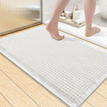 Smiry Waffle Bath Mat 36x24, Extra Soft Absorbent Bathroom Rugs, Non Slip Machine Washable Quick Dry Bath Rugs for Bathroom Floor, Tub, Shower, Home Decor Accessories, White