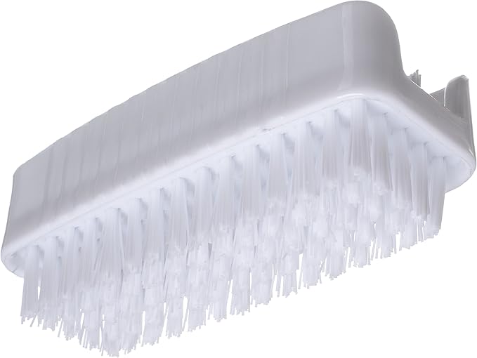 SPARTA 3623900 Plastic Hand Brush, Nail Brush With Polypropylene Bristles For Kitchens, Homes, Restaurants, 3.5 Inches, White (Pack of 2)