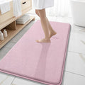 OLANLY Memory Foam Bathroom Runner Rugs 47x20, Long Bath Mats, Dusty Rose | Soft Quick Dry Bath Mats, Non-Slip, Absorbent Machine Washable Mat for Bathroom Floor, Tub and Shower, Home Decor Accessories