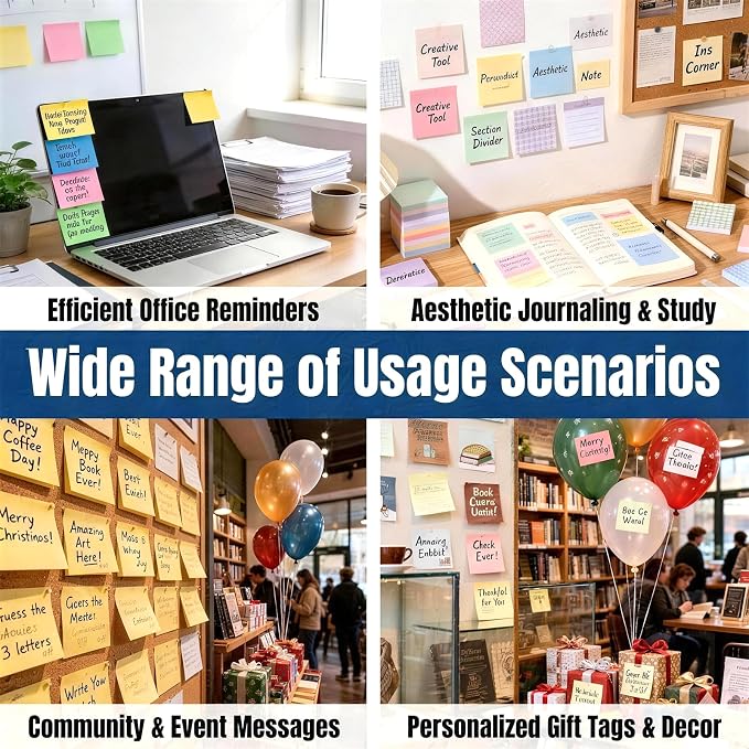 Bulk Personalized Sticky Notes 3"x3" – Custom Notepads with Logo or Text, 50 Sheets per Pad, Custom Post it Notes, 3–100 Pack for Business Marketing, Office (10)