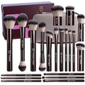 Professional Makeup Brush Set BS-MALL with Travel Case, 20PCS Synthetic Makeup Brushes for Foundation, Conce aler, Blush, Powder & Eyeshadow, Labeled Face Eye Brushes for Beginners, Makeup Artists