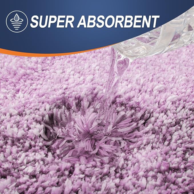 OLANLY Large Bathroom Rugs Mat 54x24, Extra Soft Absorbent Microfiber Bath Rugs, Rubber Backing, Quick Dry, Washable Bath Mat for Bathroom Floor, Tub and Shower, Home Decor Accessories, Pinkish-Purple