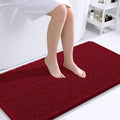 OLANLY Bathroom Runner Rugs 44x24, Extra Soft Absorbent Chenille Bath Rugs, Rubber Backing Quick Dry, Machine Washable Long Bath Mats for Bathroom Floor, Tub and Shower, Home Decor Accessories, Red