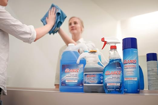 Diversey Glance Powerized Professional Glass & Surface Cleaner, 1 Gallon (4 Pack)