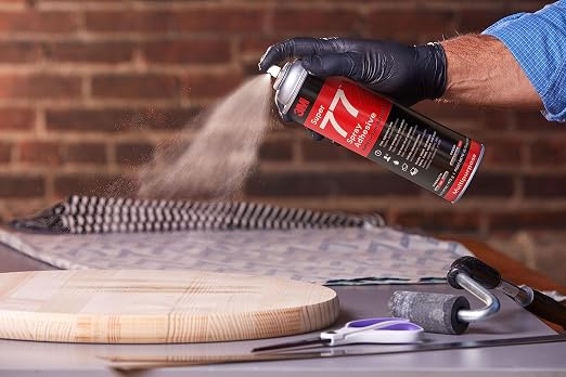 3M Super 77 Multipurpose Permanent Spray Adhesive Glue, Paper, Cardboard, Fabric, Plastic, Metal, Wood, Net Wt 13.44 oz (Pack of 2)