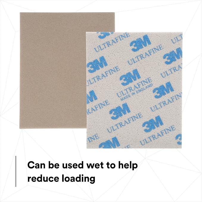 3M Softback Sanding Sponge 02601, 4 1/2 x 5 1/2 in, 20 Pack, Ultrafine Grit, Fast Cutting