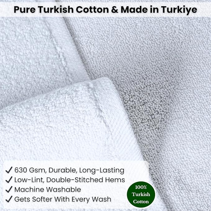 SALBAKOS Luxury 100% Turkish Cotton Bath Sheet 40x80 in (1-Piece, White) | Extra Large Jumbo Oversized Bathroom and Beach Towel, Super Soft Highly Absorbent Thick Premium Hotel Quality, Made in Turkey