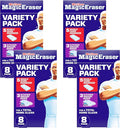 Mr. Clean Magic Eraser Sponge, All Purpose Cleaner, Cleaning Scrubber, Wall, Kitchen, Bathroom, Shower Cleaner, Melamine Sponge, Cleaning Pads, Variety Pack, 5 Extra Durable, & 3 Grease Magic Erasers