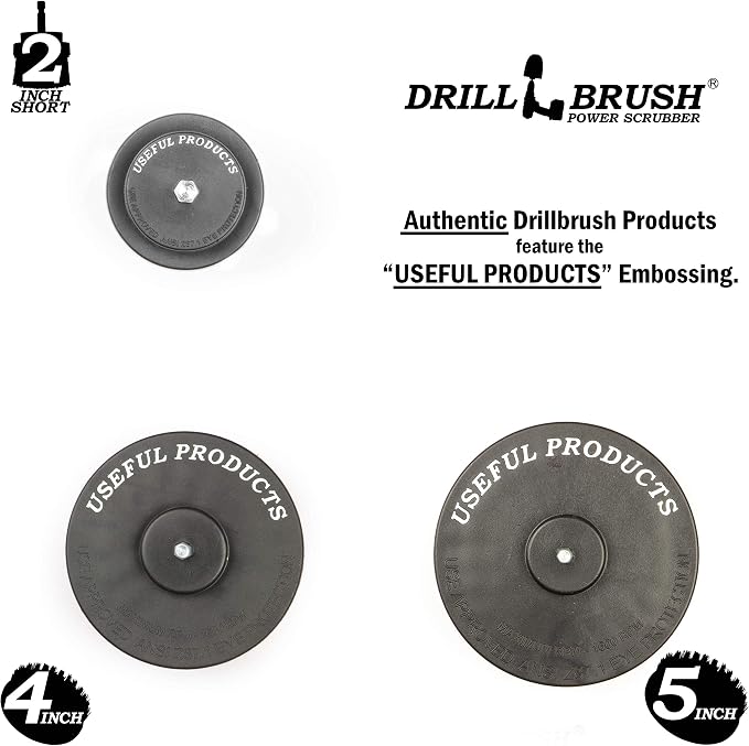 Car Accessories - Drill Brush Attachment for Washing, Wheels, Mats, Detailing - Carpet and Upholstery Cleaner - Boat and Kayak Hull Accessories - Glass and Fiberglass Cleaner