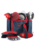 Horse Grooming Kit, 9 Piece Grooming Brush Set with Silicone Curry Comb for Bathing & Shedding Shadowberry
