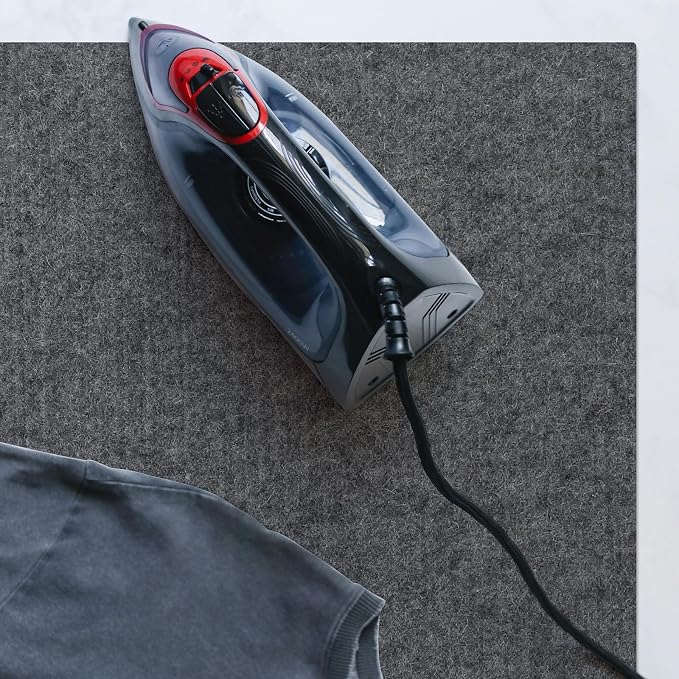 24" X 18" Wool Pressing Mat, 100% Felted Wool Ironing Mat Pad Wool Felted Iron Board Quilting Supplies and Notions, Ideal for Ironing, Quilting, Sewing