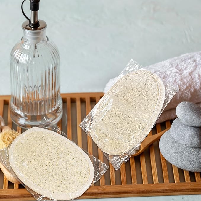 Loofah Individually Wrapped,Luffa,Natural Loofahs,Bath Loofah,Shower Loofah,Body Loofah,Loofah Exfoliating Body Scrubber Pads,Travel Loofah Sponges Pouf Brush for Women and Men (100 Pack)