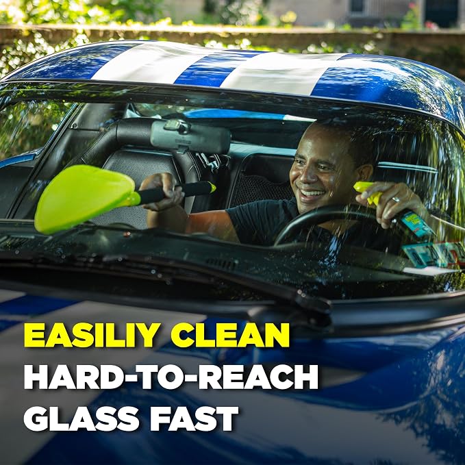 Invisible Glass 95160-4PK Reach & Clean Windshield Cleaning Tool and Car Window Cleaner Tool for Interior and Exterior Auto Glass with 2 Microfiber Pads and Storage Bag – Pack of 4