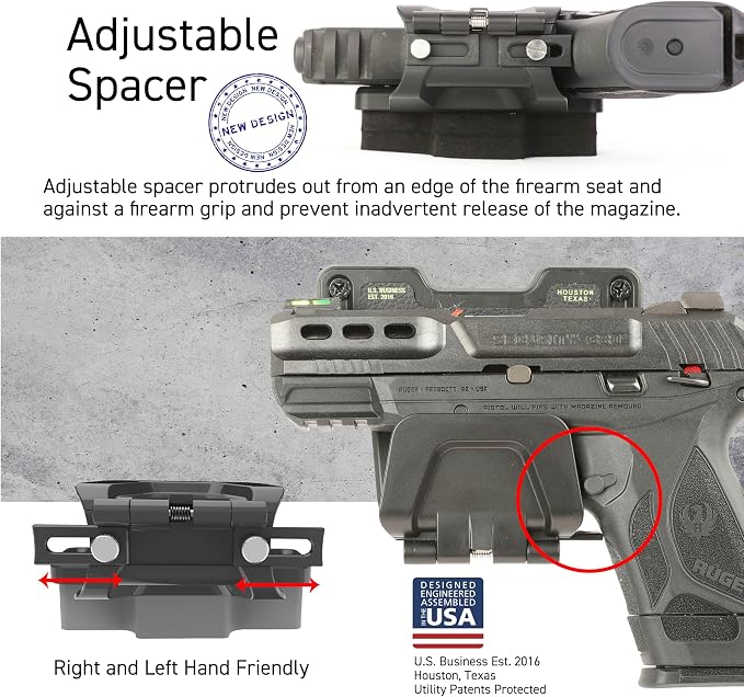 Stinger Prime Gun Magnet Mount, w/Trigger Guard Protection, Magnetic Gun Mount for Car, Truck, Desks, Safes, Walls, Gun Magnet for Handgun Rifle Shotgun Pistol Revolver