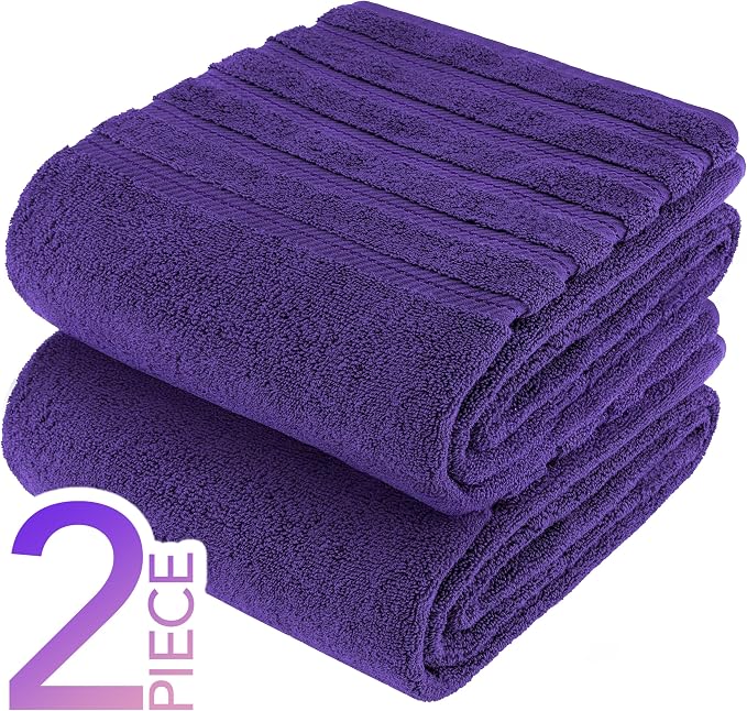 American Soft Linen 100% Cotton Luxury Turkish Towels, 2PC 35x70 Bath Sheet | Soft Absorbent Quick Dry OEKO Tex Standard 100 Certificated Durable Machine Washable Breathable Premium Hotel Quality