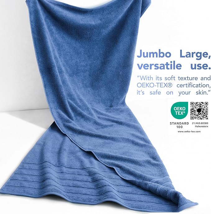 American Soft Linen 100% Cotton Luxury Turkish Towels, 35x70 XL Bath Sheet | Soft Absorbent Quick Dry OEKO Tex Standard 100 Certificated Durable Machine Washable Breathable Premium Hotel Quality