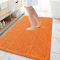 OLANLY Large Bathroom Rugs 59x35, Extra Soft Absorbent Chenille Bath Rugs, Rubber Backing Quick Dry, Machine Washable Bath Mats for Bathroom Floor, Tub and Shower, Home Decor Accessories, Orange