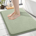 OLANLY Memory Foam Small Bathroom Rug 24x16, Absorbent Bath Mat, Sage Green | Soft Quick Dry Bath Mat Rugs, Non-Slip, Machine Washable Mat for Bathroom Floor, Tub and Shower, Home Decor Accessories