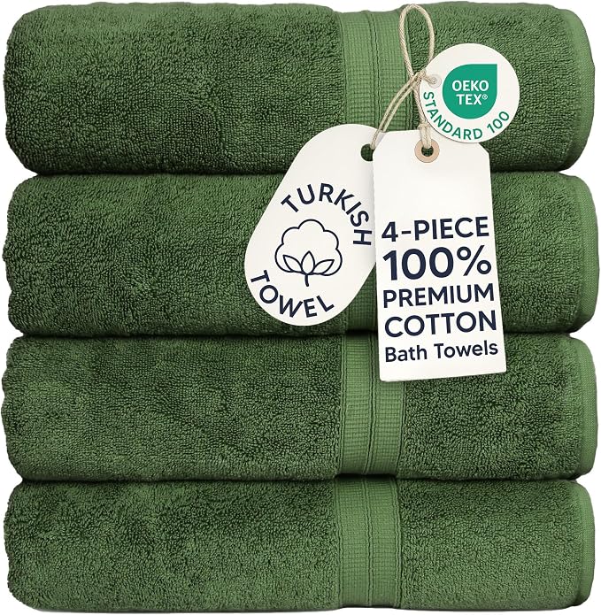Chakir Turkish Linens Soft & Absorbent 100% Cotton Premium Turkish Towels for Bathroom