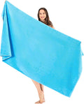 SALBAKOS Luxury 100% Turkish Cotton Bath Sheet 40x80 (1-Piece, Aqua Blue) | Extra Large Jumbo Oversized Bathroom and Beach Towel, Super Soft Highly Absorbent Thick Premium Hotel Quality, Made in Turkey