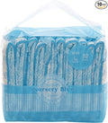 Littleforbig Adult Printed Diaper 10 Pieces - Nursery Blue (Large 36"-46")