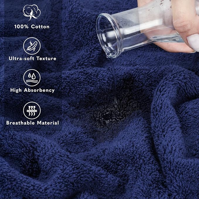 American Soft Linen 100% Cotton Luxury Turkish Towels, 35x70 XL Bath Sheet | Soft Absorbent Quick Dry OEKO Tex Standard 100 Certificated Durable Machine Washable Premium Hotel Quality