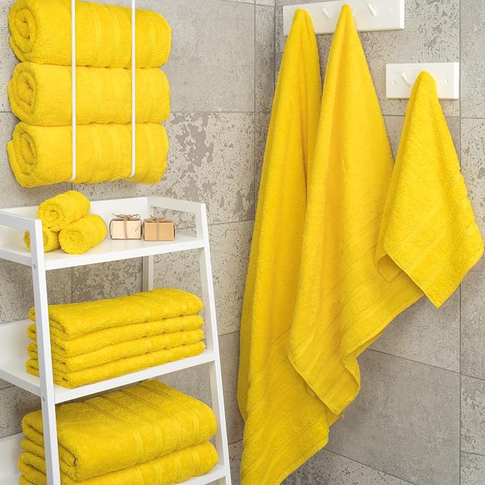 American Soft Linen 100% Cotton Luxury Turkish Towels, 4 PC Bath Towel Set | Soft Absorbent Quick Dry OEKO Tex Standard 100 Certificated Durable Machine Washable Breathable Premium Hotel Quality