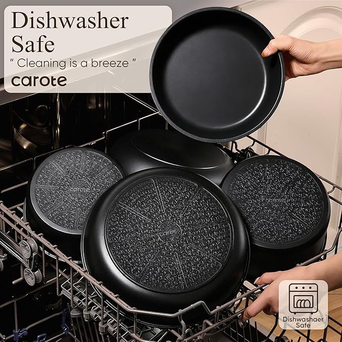CAROTE 31pcs Nonstick Pots and Pans Set with Baking Pans Set, Cookware Sets with Detachable Handle, Kitchen Cooking Set - Camping Cookware, Dishwasher & Oven Safe, Induction Compatible