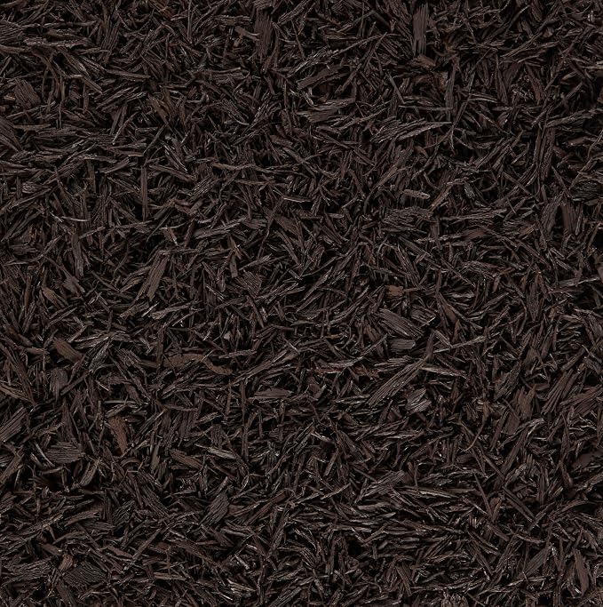 Premium Shredded Rubber Mulch for Gardens, Lawns, and Landscaping | Long Lasting Color | Looks Like Natural Wood Mulch (37.5 CU. CT. - 675 LBS, Brown)