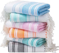 Genovega 6 Packs Oversized Turkish Beach Towel 74"x38" Thin Quick Dry Sand Free Pool Swim Towels Large XL Adult Clearance Blanket Travel Vacation Accessories Essentials Multi LightGreen Rhombus