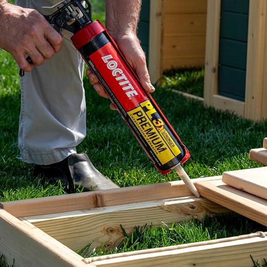 Loctite PL Premium Polyurethane Construction Adhesive, 10 fl oz Cartridge, 12 Pack - Versatile Construction Glue for Wood, Concrete, Stone, Metal & More