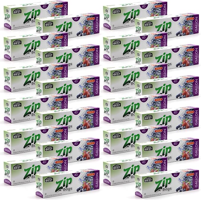 1 Gallon Storage Zip Bags - 960 Count | Extra Large, Resealable, Leak-Proof & Freezer Safe Food Storage Bags with Double Zip Lock | Durable, BPA-Free, Multi-Purpose | DURRA BEST
