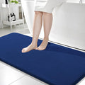 OLANLY Memory Foam Bathroom Runner Rug 59x24, Absorbent Long Bath Mat, Navy | Soft Quick Dry Bath Mat Rugs, Non-Slip, Machine Washable Mat for Bathroom Floor, Tub and Shower, Home Decor Accessories