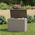 55 Gallon Outdoor Storage Box, All-Weather Resin Deck Box Outdoor Waterproof with Lockable Lid for Patio Cushions, Package Deliveries, Garden Tools, Pool Supplies, Grey