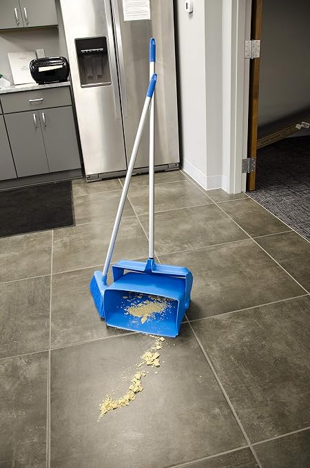 Remco - A Vikan Company 62506 Lobby Dustpan with Broom, Polypropylene/Polyester/Aluminum, 7" X 14" Bin, 37" Handle, Yellow