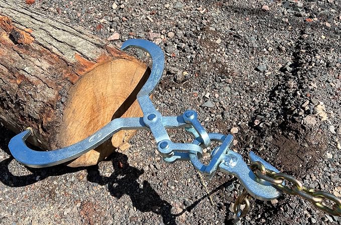 25” Swivel Skidding Tongs | Designed for Pulling and Dragging Timberlogs | Made from Steel and Zinc Plated | Swivel Grab Hook Tong Reduces Twisting and Log Roll | Made in the US