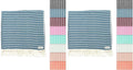 Sand Cloud Turkish Beach Towel - Sand Resistant & Quick Dry Towel - 2 Pack | 100% Certified Organic Turkish Towel - Bath Towel or Beach Blanket for Picnic - As Seen on Shark Tank - Gocek (Denim)